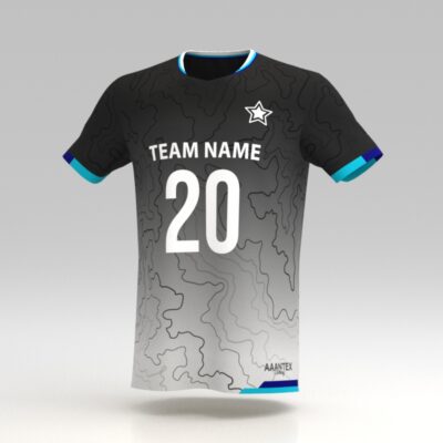 Hellfire Black Custom Dye Sublimated Soccer Jersey.