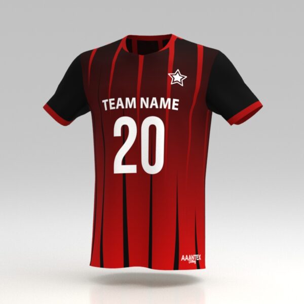 Hellfire Red Custom Dye Sublimated Soccer Jersey.