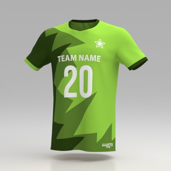 Hellfire Green Custom Dye Sublimated Soccer Jersey.