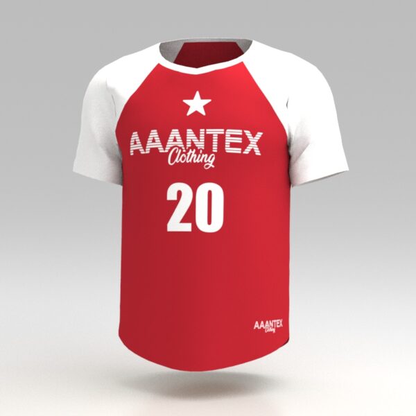 Hellfire Red-White Custom Dye Sublimated Marathon Jersey.