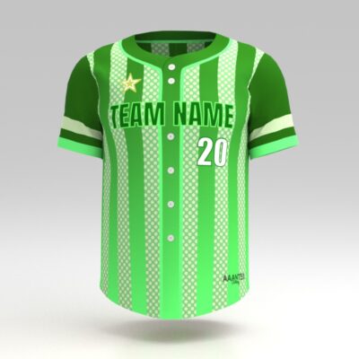 Customized Men's Baseball Jersey Green