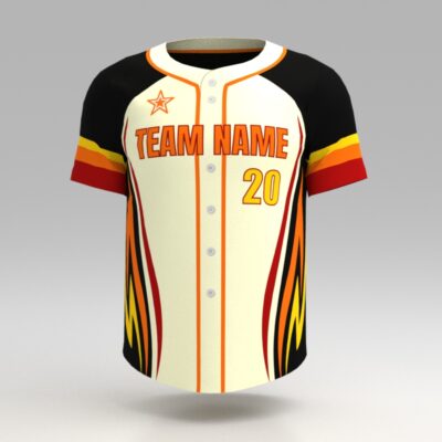 Customized Men's Baseball Jersey Yellow