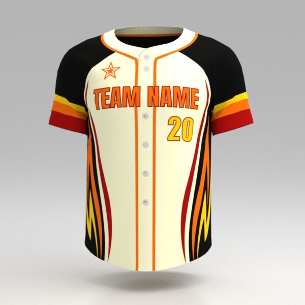 Customized Men's Baseball Jersey Yellow