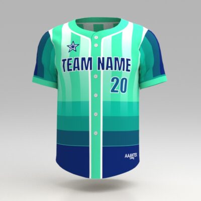Customized Men's Baseball Jersey Green2