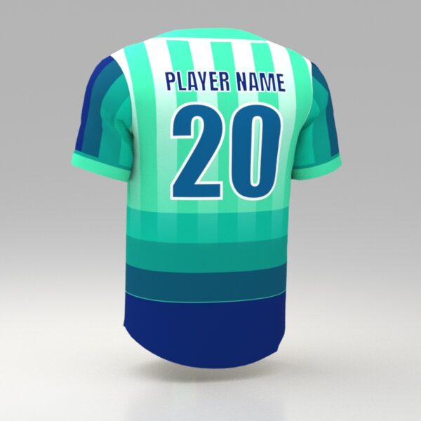 Customized Men's Baseball Jersey Green2 - Image 2