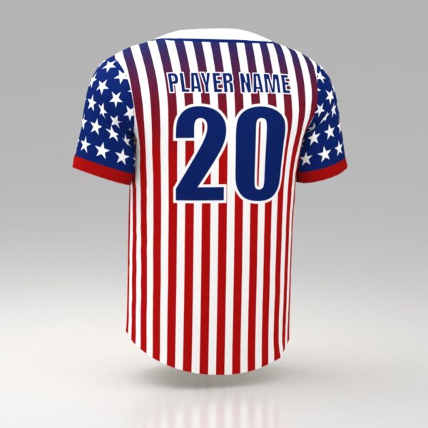 Customized Men's Baseball Jersey USA - Image 2