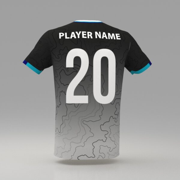Hellfire Black Custom Dye Sublimated Soccer Jersey. - Image 2