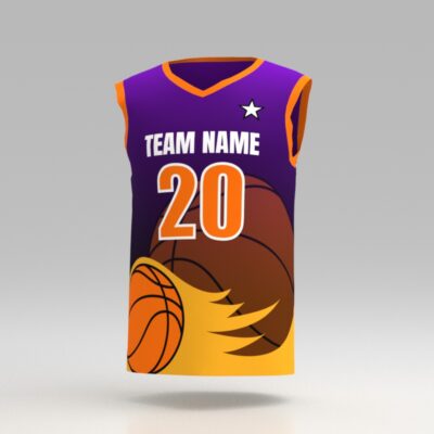 Hellfire Purple  Custom Dye Sublimated Basketball Jersey.