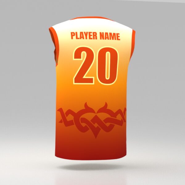Hellfire Orange Custom Dye Sublimated Basketball Jersey. - Image 2