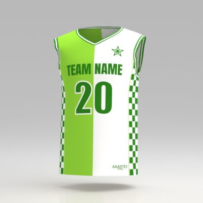 Hellfire Light-Green Custom Dye Sublimated Basketball Jersey.
