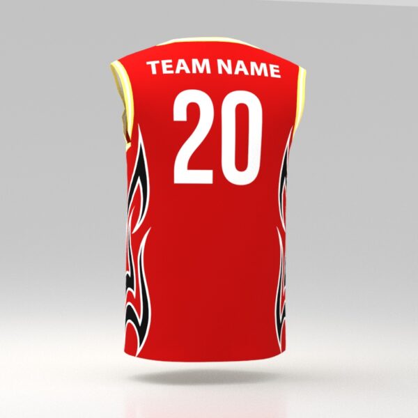 Hellfire Red Custom Dye Sublimated Basketball Jersey. - Image 2