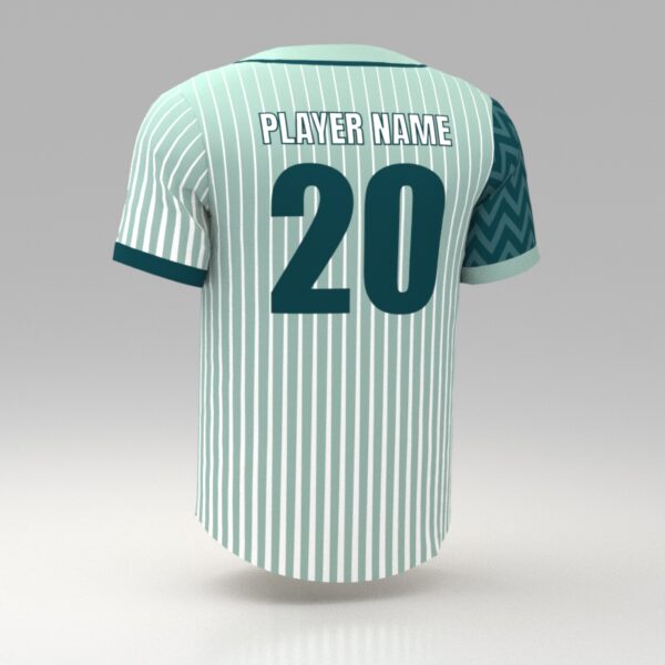 Hellfire Light-Green Custom Dye Sublimated Baseball Jersey. - Image 2
