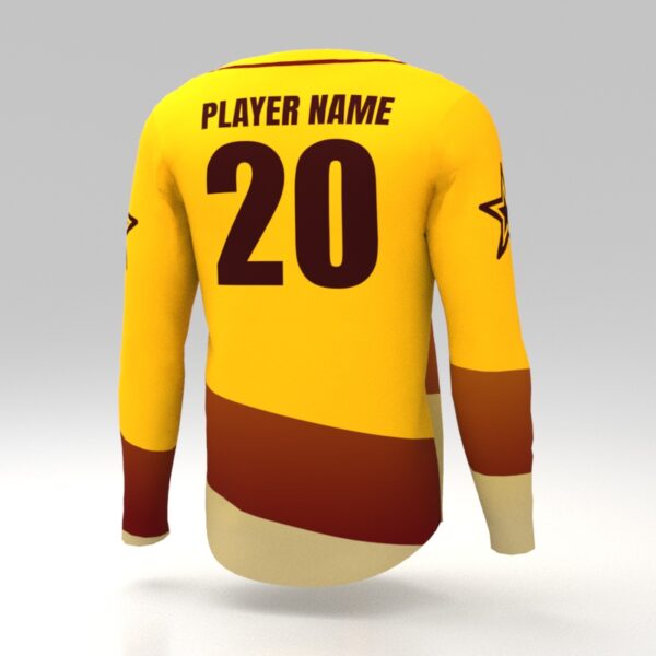 Hellfire Yellow Custom Dye Sublimated Baseball Jersey. - Image 2