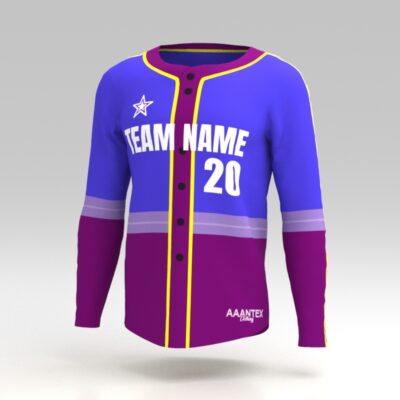 Hellfire Purple Custom Dye Sublimated Baseball Jersey.