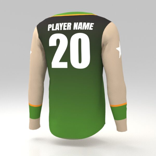 Hellfire Green Custom Dye Sublimated Baseball Jersey. - Image 2