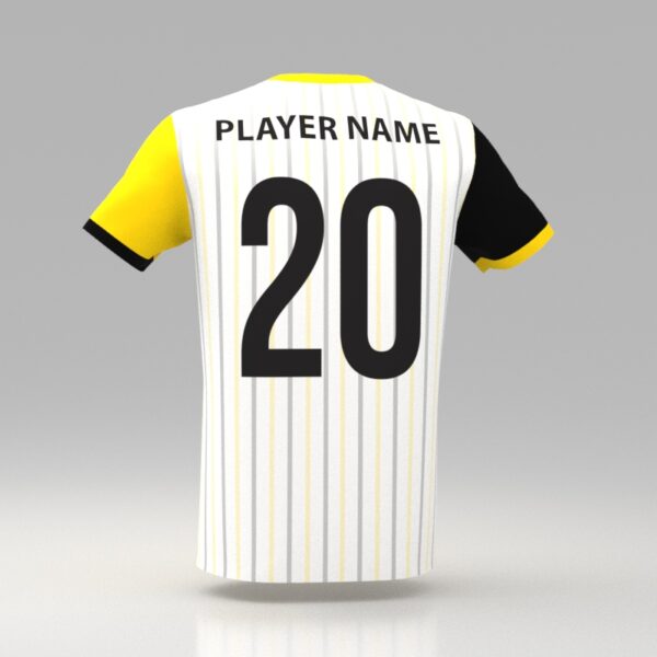 Hellfire Black-Yellow Custom Dye Sublimated Soccer Jersey. - Image 2